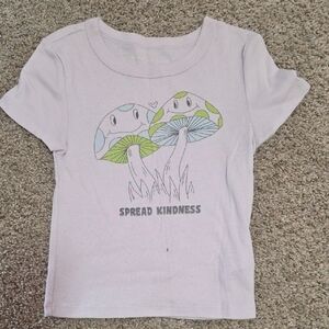 American Eagle Outfitters Light Purple Spread Kindness Crop Top